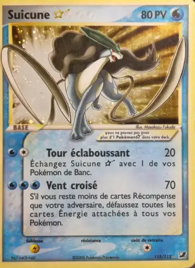 Image de la carte Pokemon Suicune Star 115/115