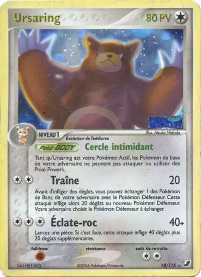 Image de la carte Pokemon Ursaring 18/115