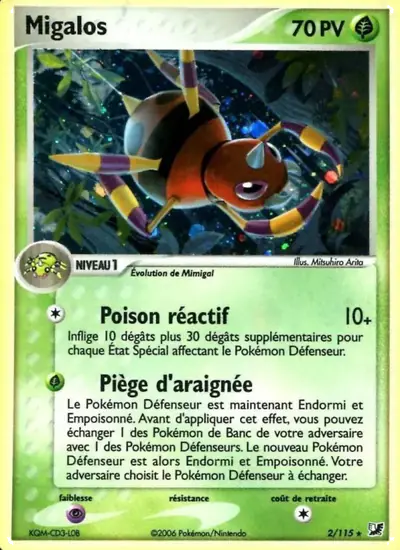 Image de la carte Pokemon Migalos 2/115