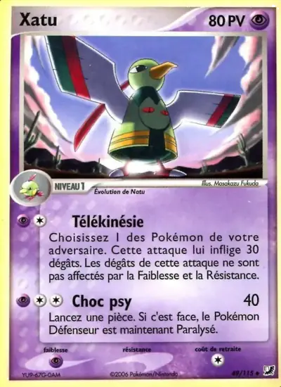 Image de la carte Pokemon Xatu 49/115
