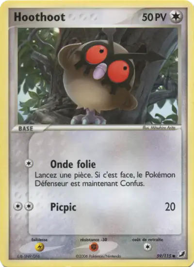Image de la carte Pokemon Hoothoot 59/115