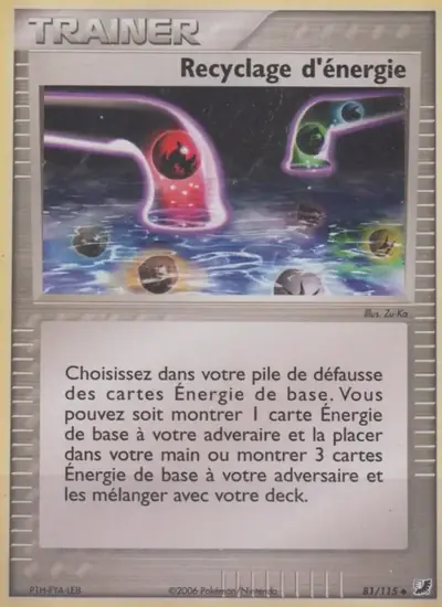 Image de la carte Pokemon Recyclage d'énergie 81/115