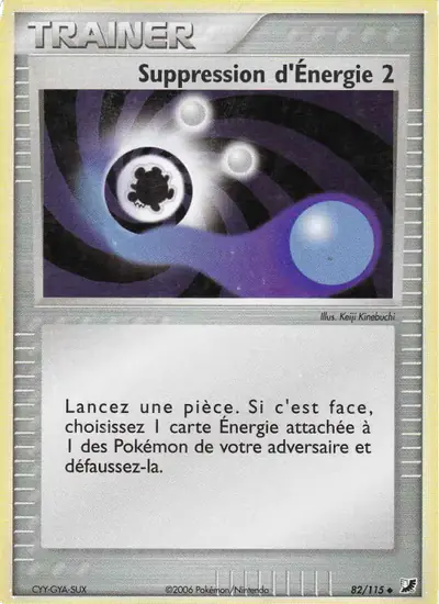 Image de la carte Pokemon Suppression d'Énergie 2 82/115