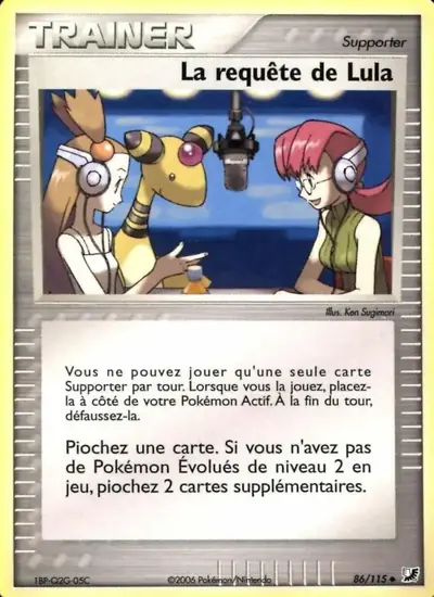 Image de la carte Pokemon La requête de Lula 86/115