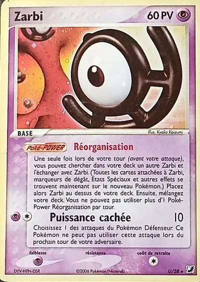 Image de la carte Pokemon Zarbi U/115