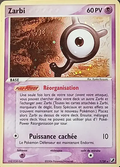 Image de la carte Pokemon Zarbi Y/115