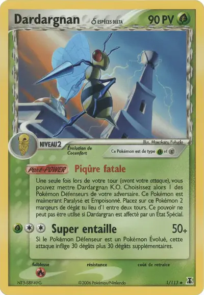 Image de la carte Pokemon Dardargnan δ 1/113