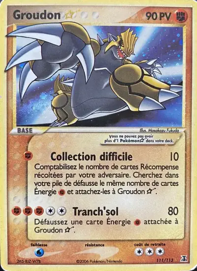 Image de la carte Pokemon Groudon Star 111/113