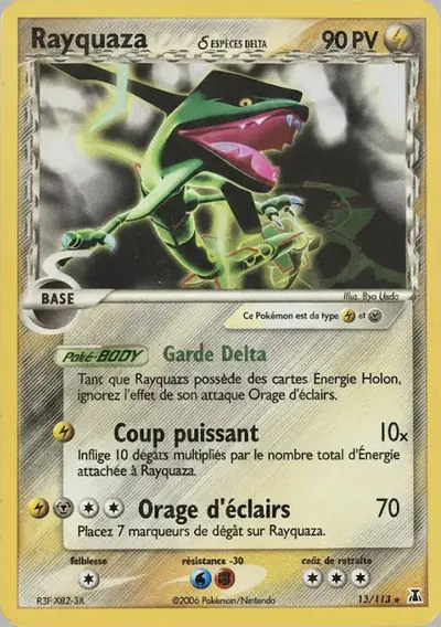 Image de la carte Pokemon Rayquaza δ 13/113