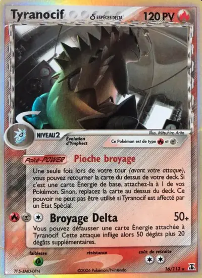 Image de la carte Pokemon Tyranocif δ 16/113