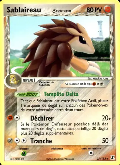 Image de la carte Pokemon Sablaireau δ 27/113