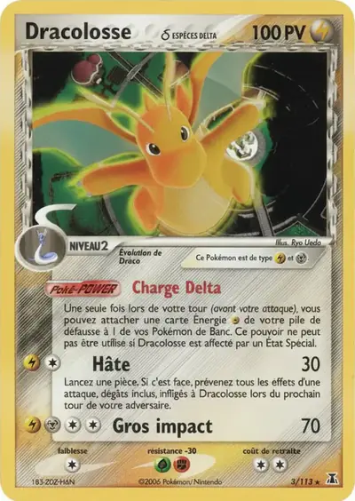 Image de la carte Pokemon Dracolosse δ 3/113