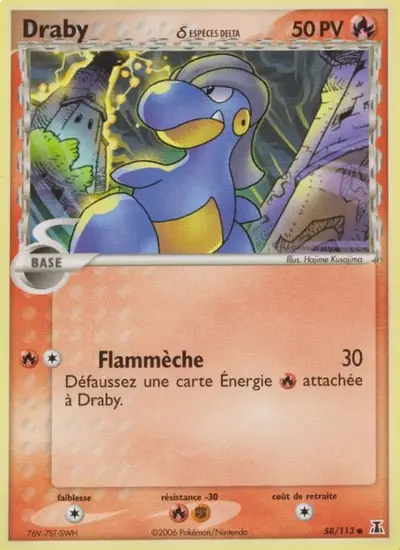 Image de la carte Pokemon Draby δ 58/113