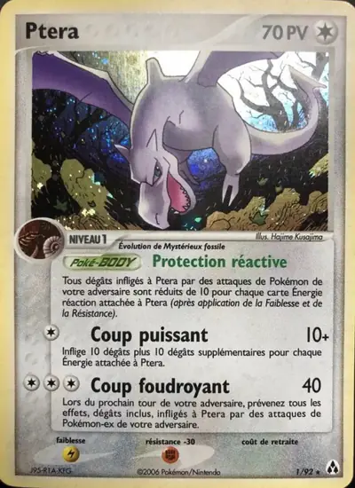 Image de la carte Pokemon Ptera 1/92