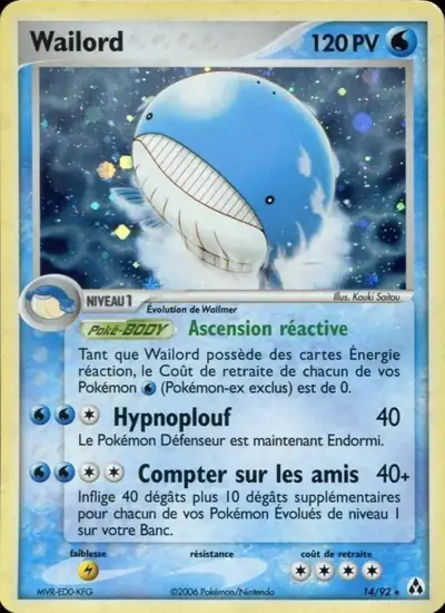 Image de la carte Pokemon Wailord 14/92