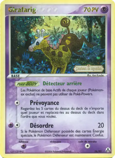 Image de la carte Pokemon Girafarig 16/92