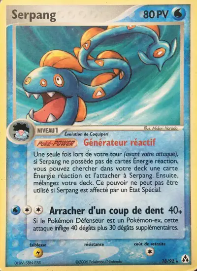 Image de la carte Pokemon Serpang 18/92