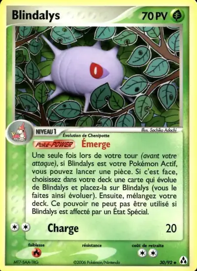 Image de la carte Pokemon Blindalys 30/92