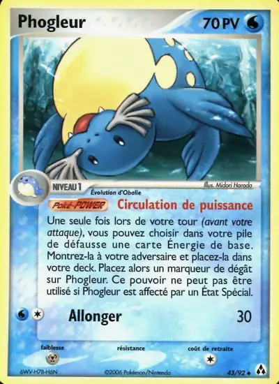 Image de la carte Pokemon Phogleur 43/92