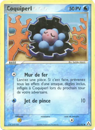 Image de la carte Pokemon Coquiperl 51/92