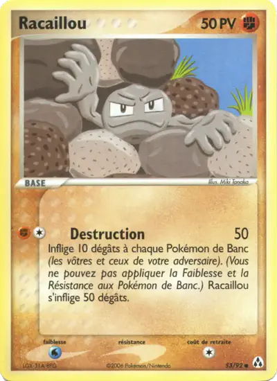 Image de la carte Pokemon Racaillou 53/92