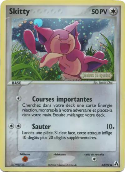 Image de la carte Pokemon Skitty 64/92