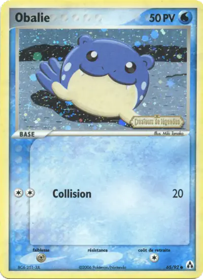 Image de la carte Pokemon Obalie 65/92