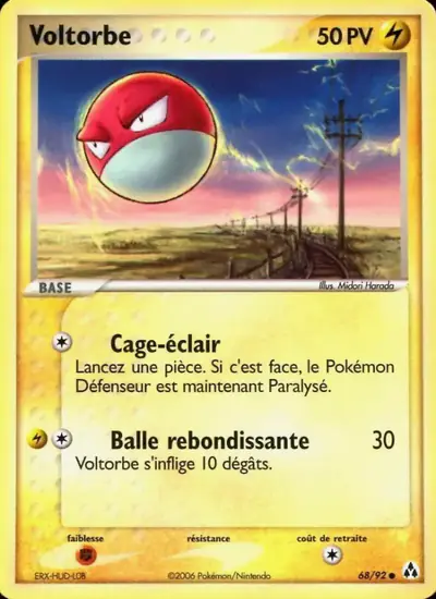 Image de la carte Pokemon Voltorbe 68/92