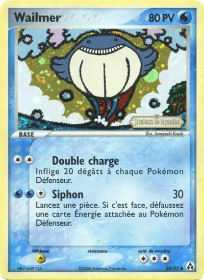 Image de la carte Pokemon Wailmer 69/92
