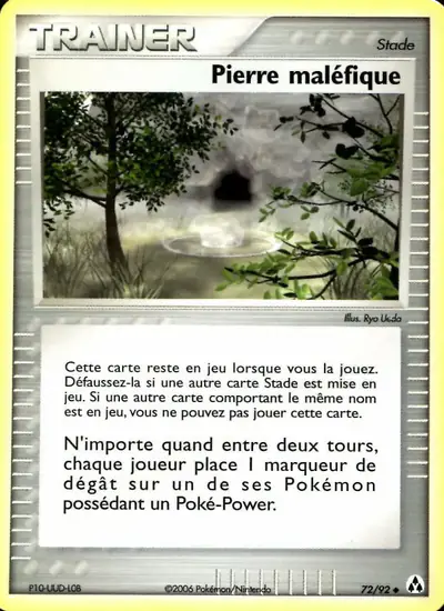 Image de la carte Pokemon Pierre maléfique 72/92