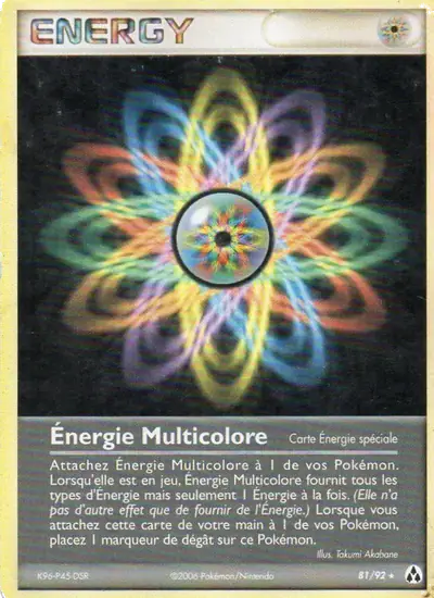 Image de la carte Pokemon Énergie Multicolore 81/92