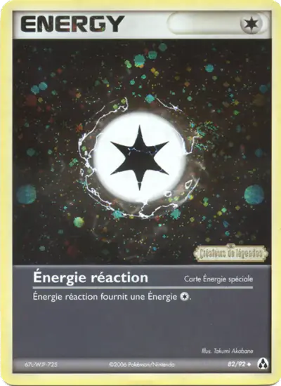 Image de la carte Pokemon Énergie réaction 82/92