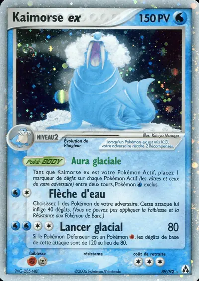 Image de la carte Pokemon Kaimorse ex 89/92