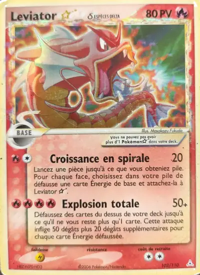 Image de la carte Pokemon Leviator Star δ 102/110