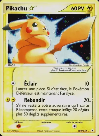 Image de la carte Pokemon Pikachu Star 104/110
