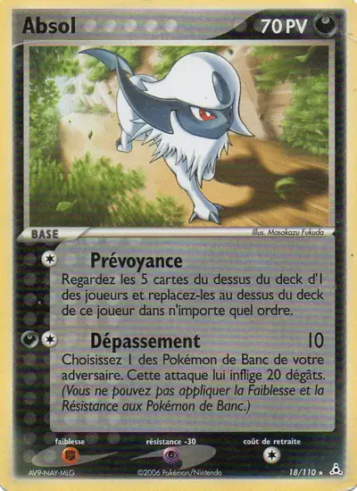 Image de la carte Pokemon Absol 18/110