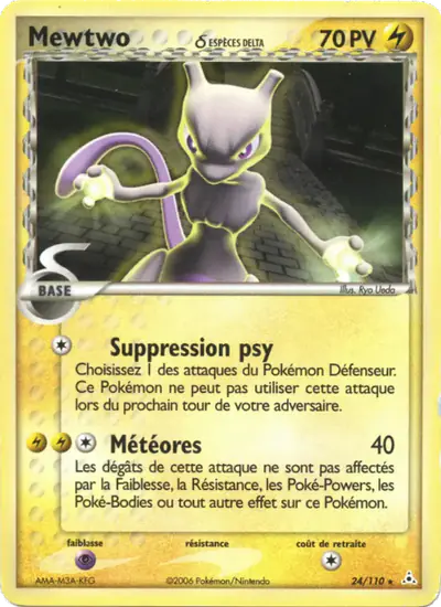 Image de la carte Pokemon Mewtwo δ 24/110