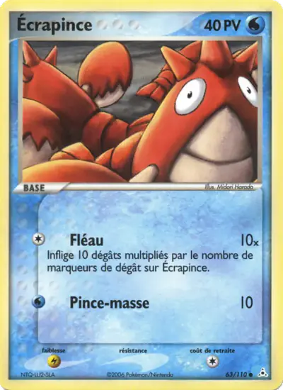 Image de la carte Pokemon Écrapince 63/110