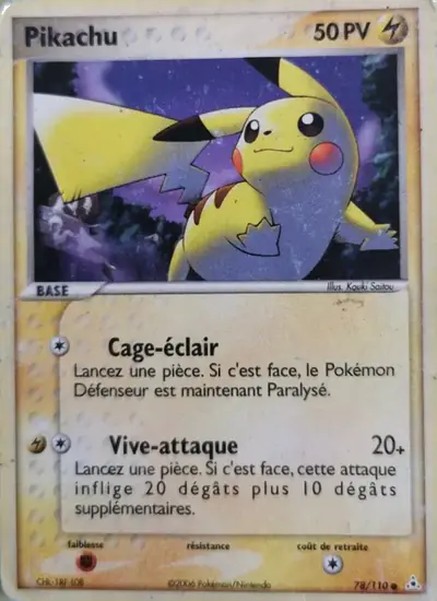 Image de la carte Pokemon Pikachu 78/110