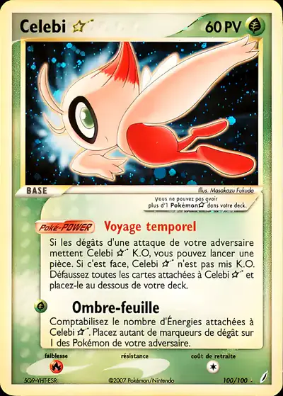 Image de la carte Pokemon Celebi Star 100/100