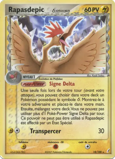 Image de la carte Pokemon Rapasdepic δ 18/100