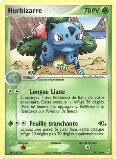 Image de la carte Pokemon Herbizarre 35/100