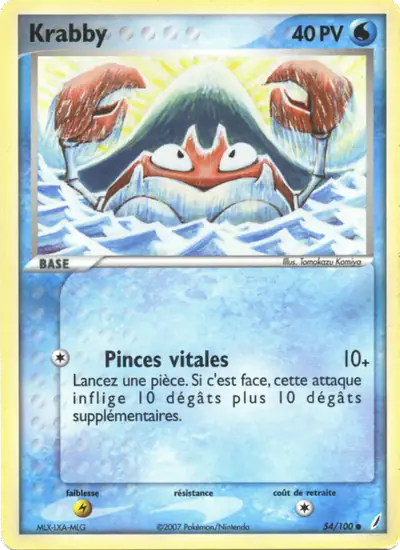 Image de la carte Pokemon Krabby 54/100
