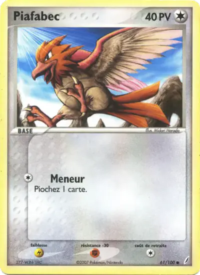 Image de la carte Pokemon Piafabec 61/100