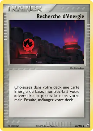 Recherche d'&eacute;nergie 86/100