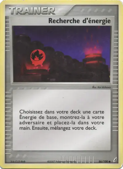 Image de la carte Pokemon Recherche d'énergie 86/100