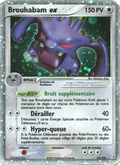 Image de la carte Pokemon Brouhabam ex 92/100