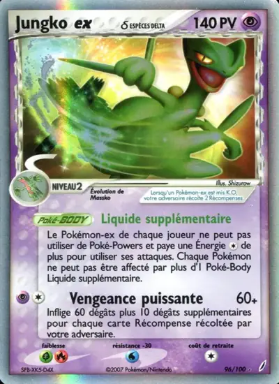Image de la carte Pokemon Jungko ex δ 96/100