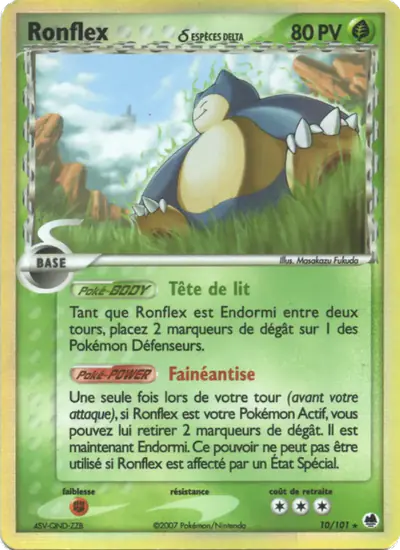 Image de la carte Pokemon Ronflex δ 10/101