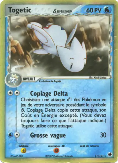 Image de la carte Pokemon Togetic δ 11/101
